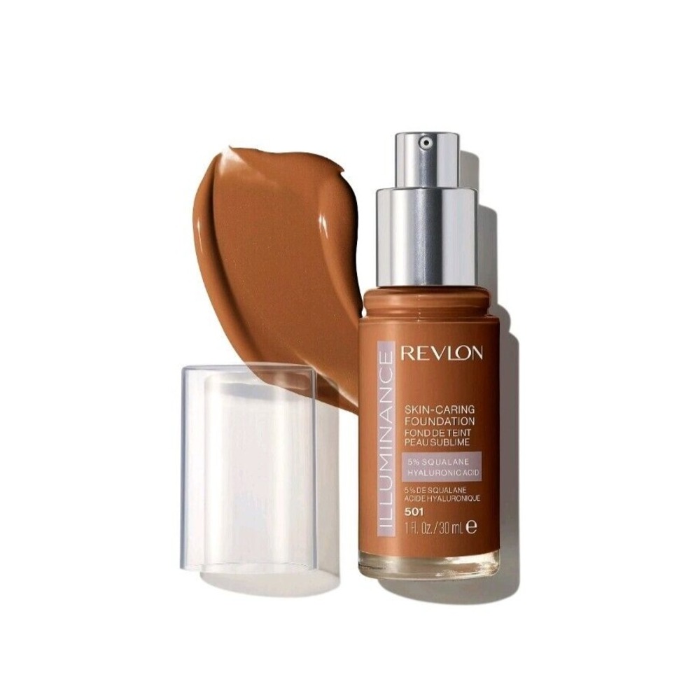 Bottles Revlon illuminance skin-caring liquid foundation 501 Toasted Caramel‎